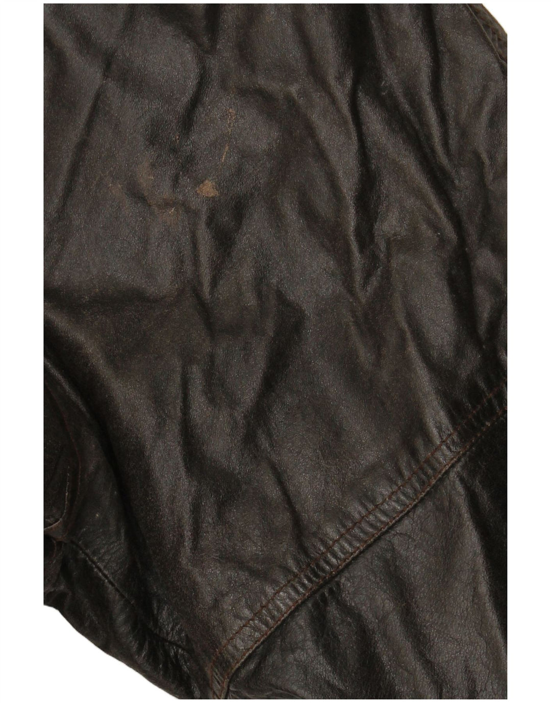 VINTAGE Damen Zweireihiger Ledermantel EU 38 Mittelbraunes Leder