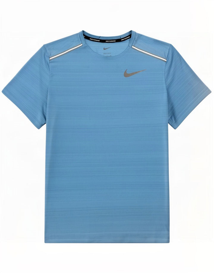 Nike Dri Fit T-Shirt für Herren, kleines blaues Nadelstreifen-T-Shirt aus Polyester