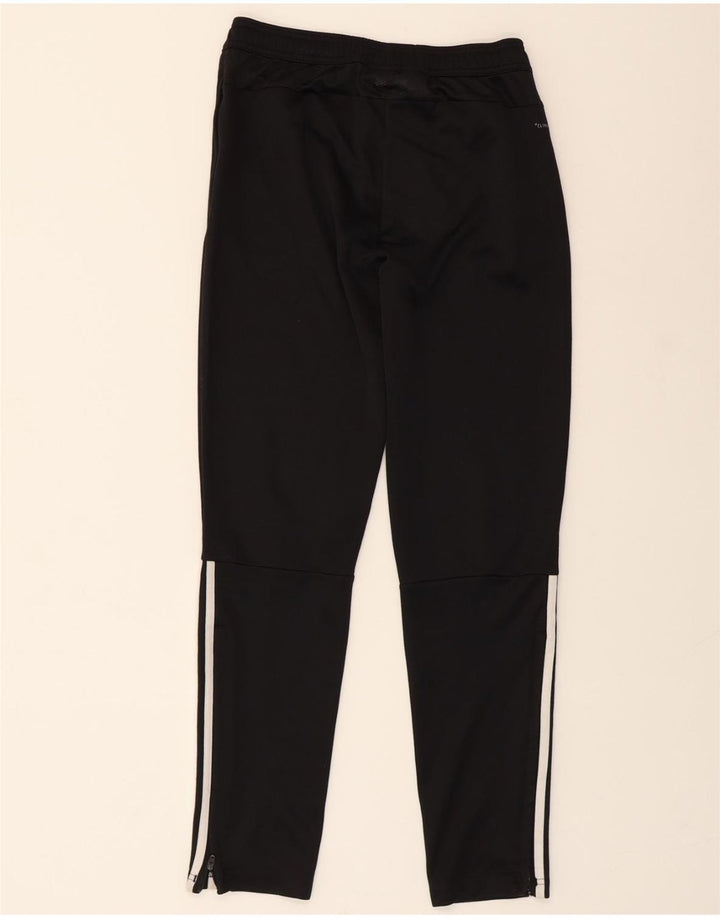 ADIDAS Boys Climalite Tracksuit Trousers 13-14 Years Black Polyester Vintage Adidas and Second-Hand Adidas from Messina Hembry 