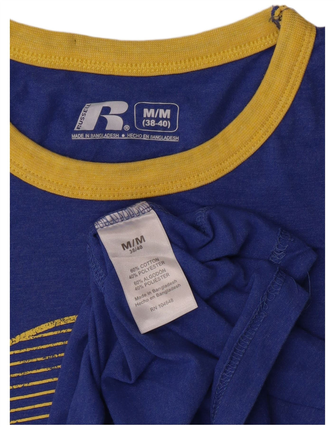 Russell Athletic Herren-T-Shirt mit Grafik, mittelblaue Baumwolle
