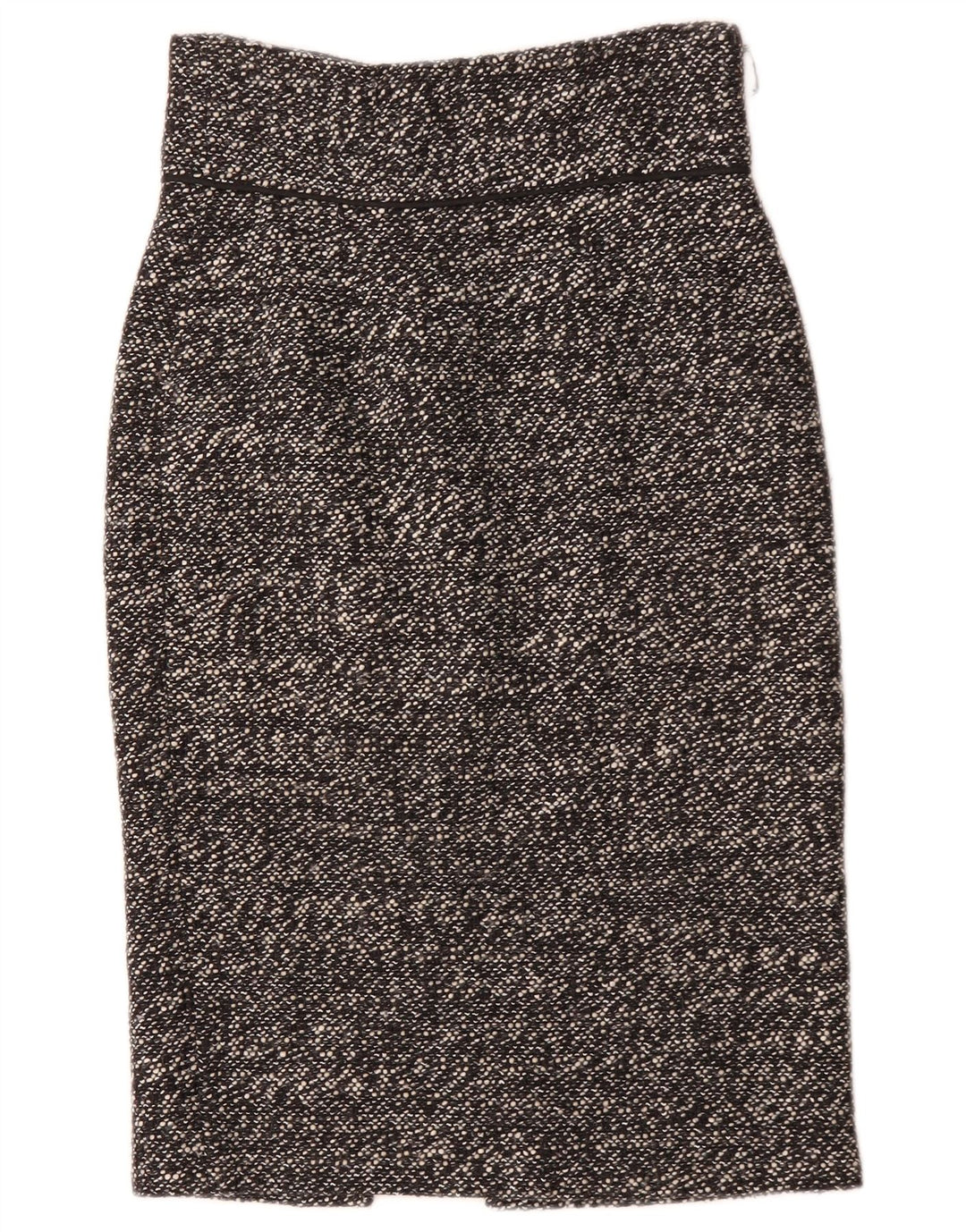 Zara Damen Bleistiftrock Small W26 Schwarz geflecktes Acryl