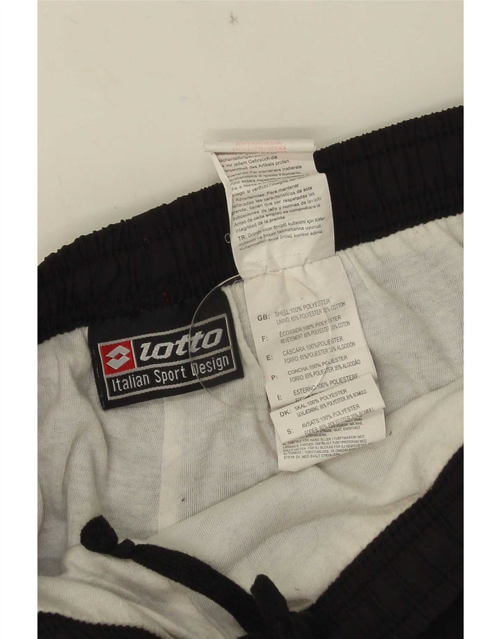 Lotto Herren-Trainingshose mit Grafik, groß, schwarzes Farbblock-Polyester