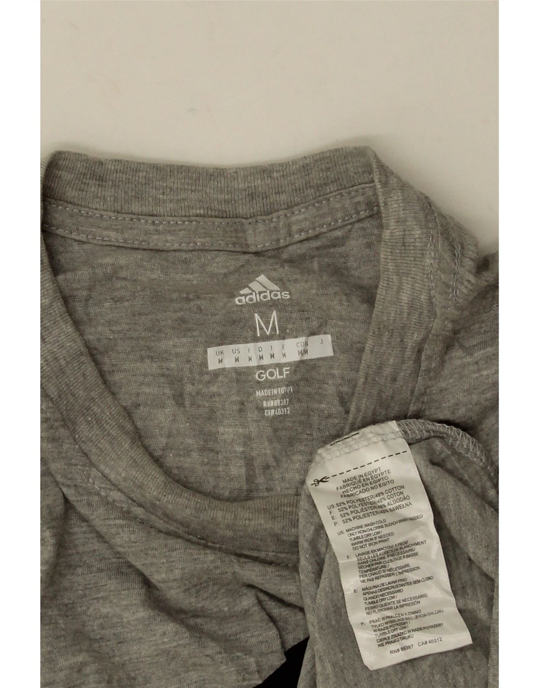 Adidas Herren Grafik-T-Shirt-Oberteil Mittelgrau meliertes Polyester