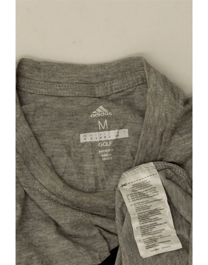 Adidas Herren Grafik-T-Shirt-Oberteil Mittelgrau meliertes Polyester