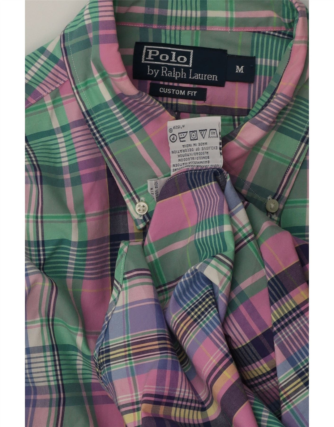 Polo Ralph Lauren Herren-Hemd mit individueller Passform, mittelgroß, mehrfarbig, kariert, Baumwolle