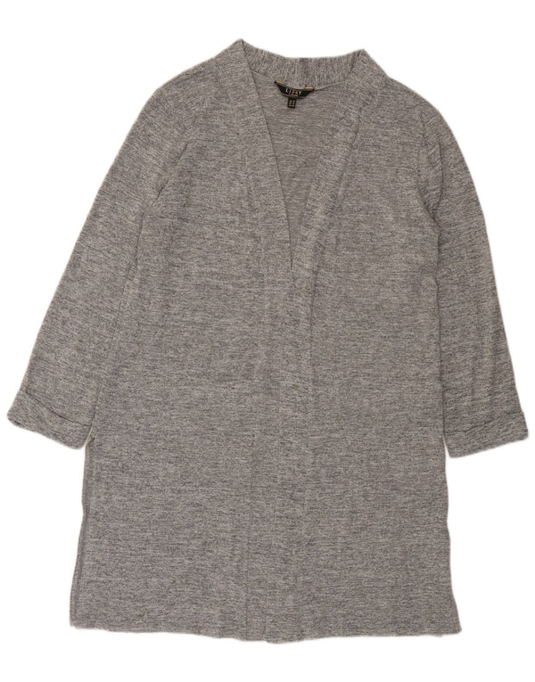 Lipsy Damen Longline Open Cardigan Pullover UK 16 Large Grau Polyester