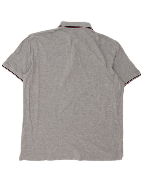 U.S. Polo Assn. Herren-Poloshirt 4XL aus grau gesprenkelter Baumwolle