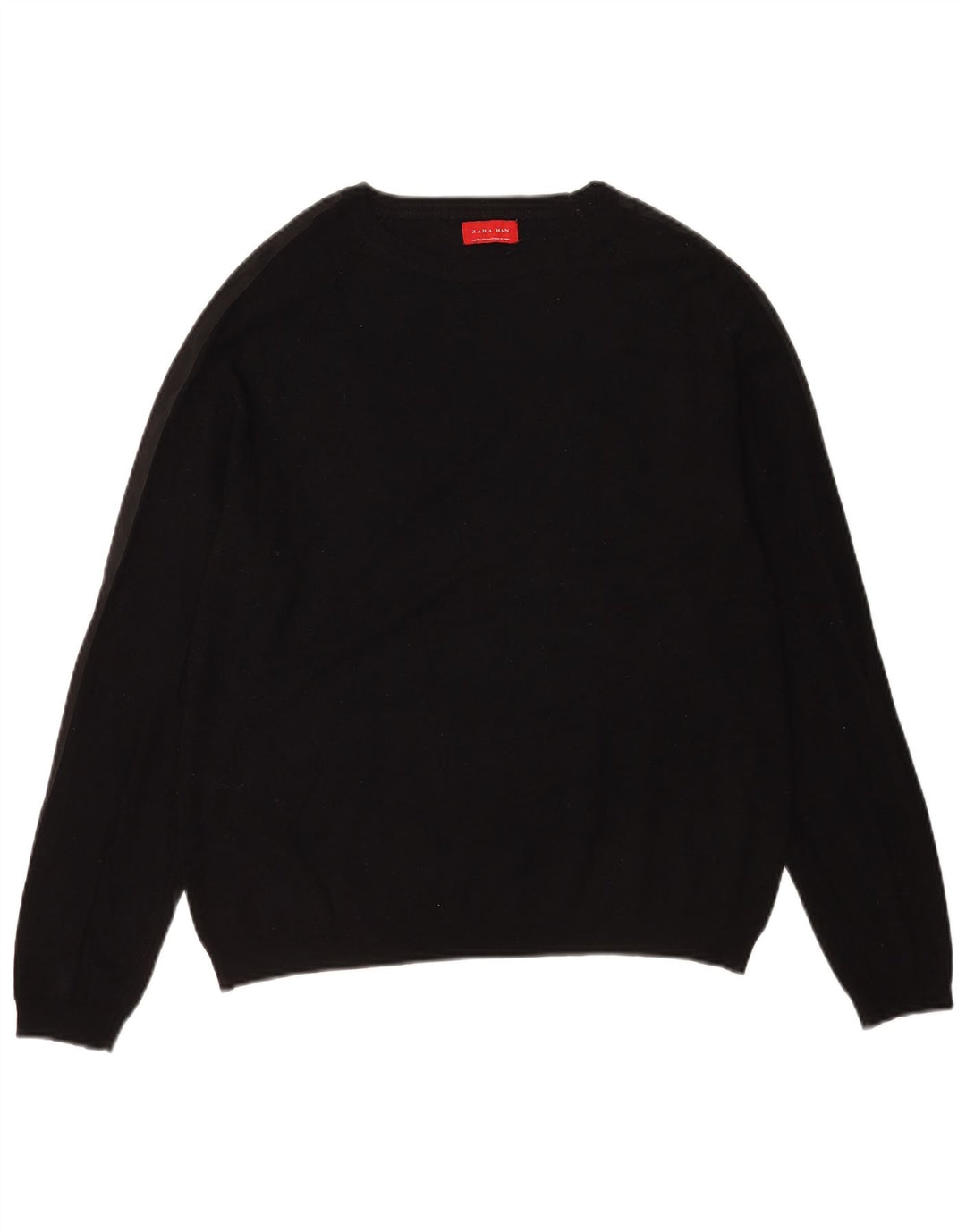 Zara Herren-Pullover mit U-Boot-Ausschnitt, Mittelschwarz