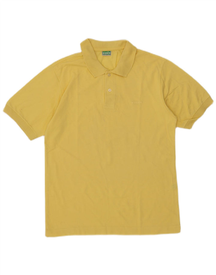 Diadora Herren-Poloshirt aus mittelgelber Baumwolle