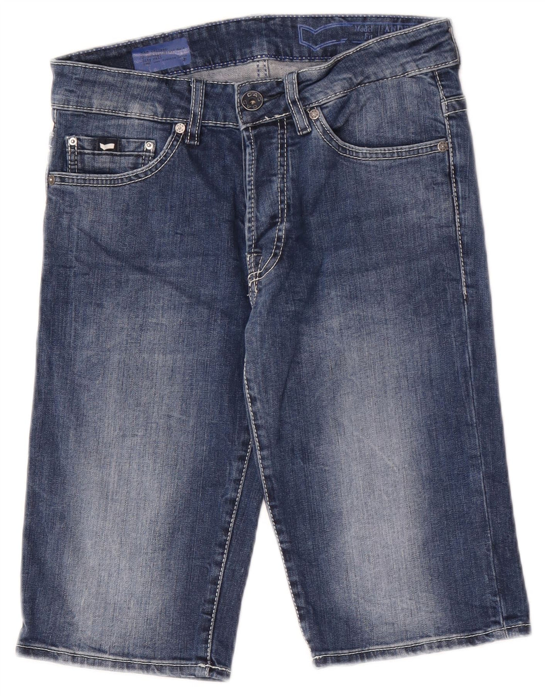 Gas Herren Denim-Bermudashorts W30 Mittelblau