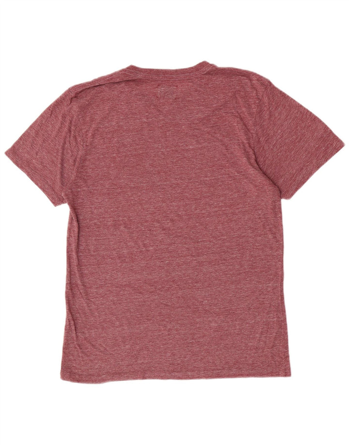 Vans Herren-T-Shirt mit Grafik, mittleres Burgunderrot, geflecktes Polyester