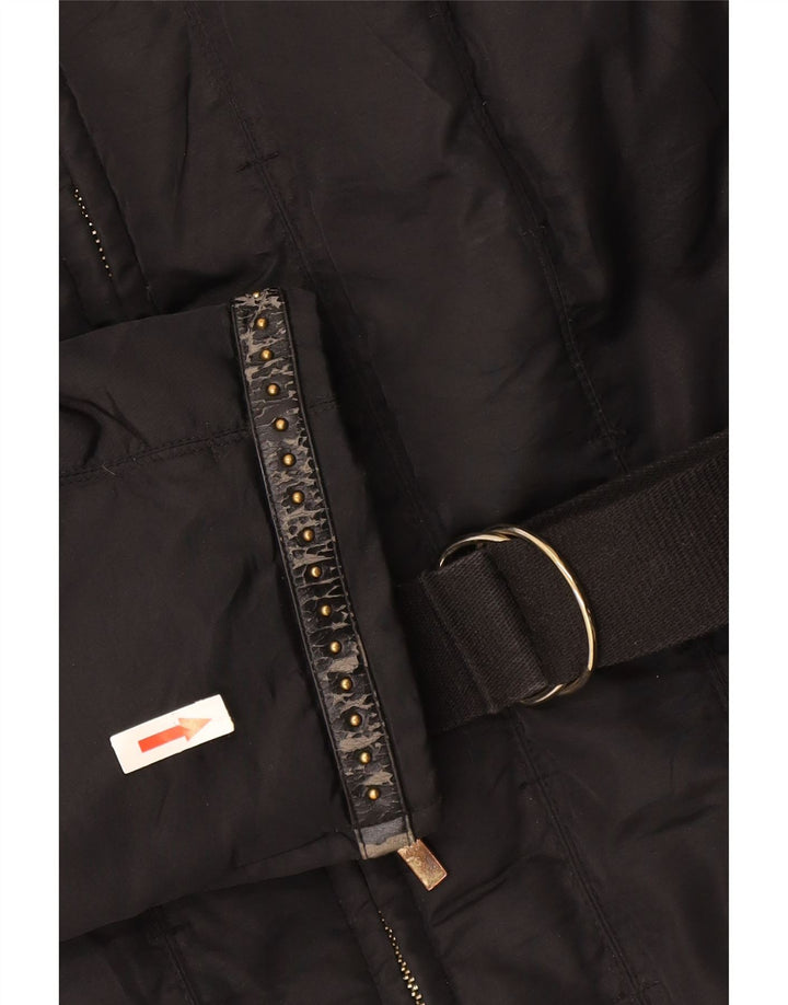 Trussardi Damen Wattierte Jacke IT 48 XL Schwarz Polyamid