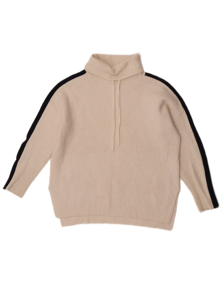 The White Company Rollkragenpullover für Damen, UK 14, Mittelweiß