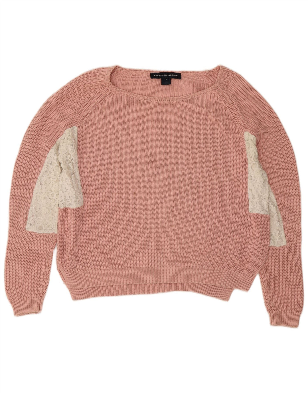 French Connection Damen-Pullover mit U-Boot-Ausschnitt, Gr. 14, Mittelrosa