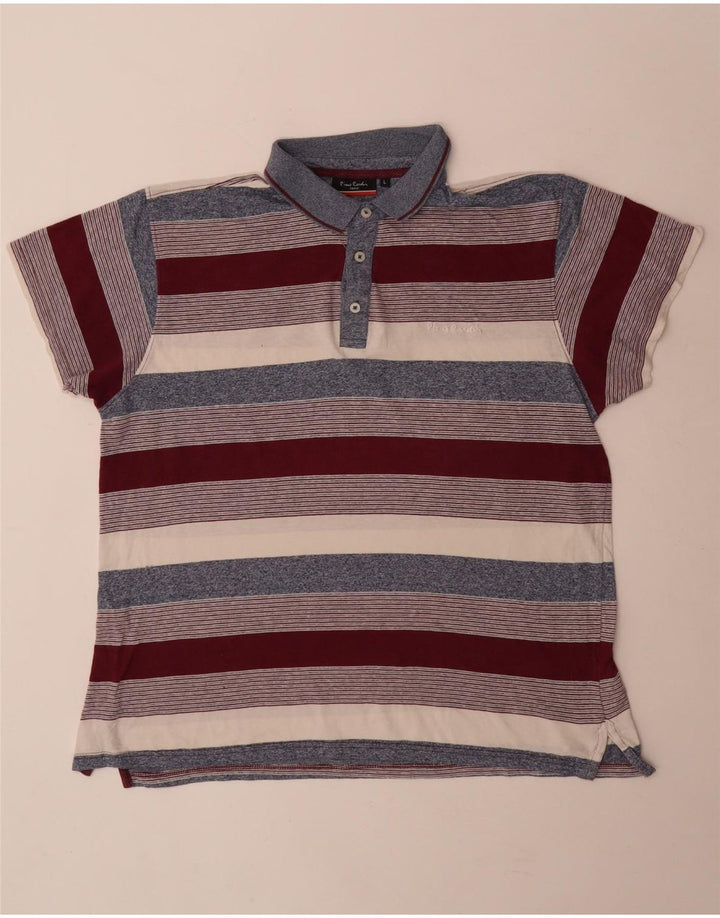 Pierre Cardin Herren-Poloshirt mit normaler Passform, groß, mehrfarbig, gestreift