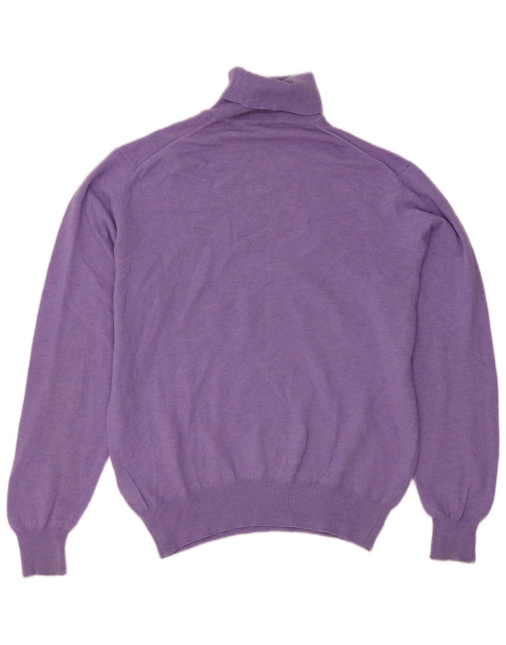 Fred Perry Herren-Pullover mit Rollkragen, reguläre Passform, groß, violette Wolle