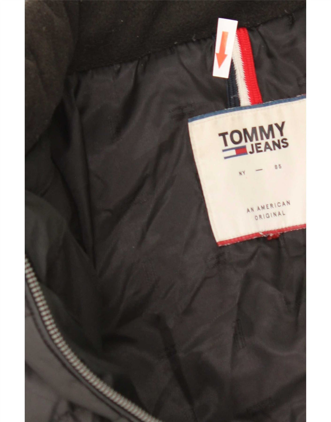 Tommy Hilfiger Damen Wattierte Jacke UK 14 Medium Schwarz Polyester