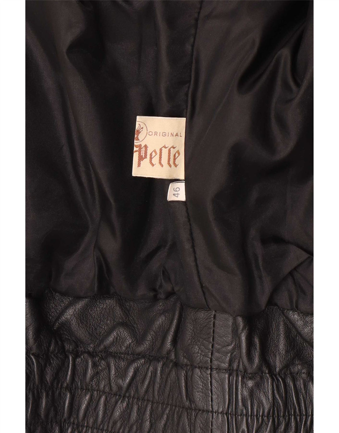 Vintage Herren Lederjacke IT 46 Small Black Biker