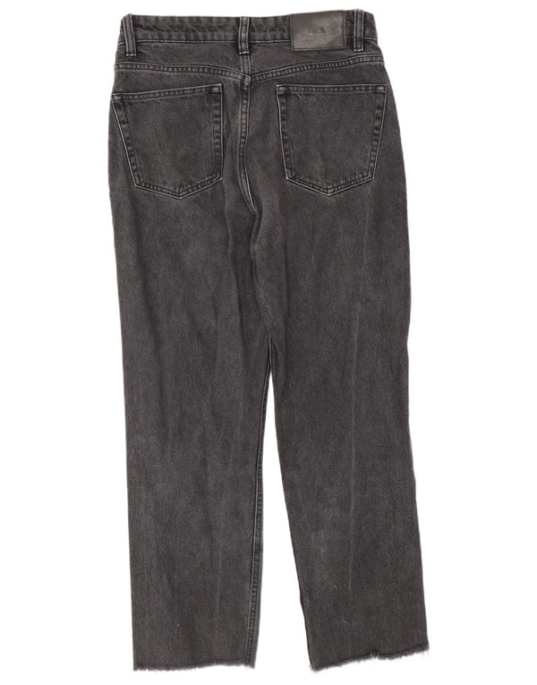 Zara Damen Straight Jeans EU 38 Small W28 L25 Graue Baumwolle