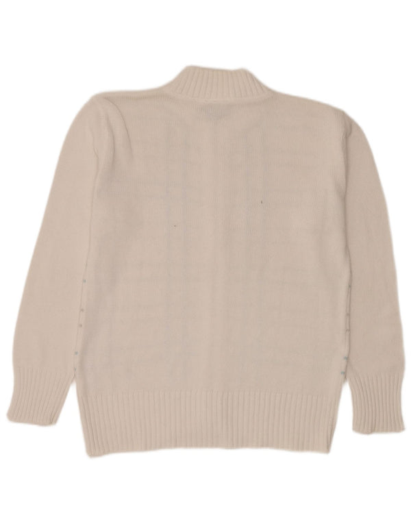 Conte of Florence Damen-Cardigan mit durchgehendem Reißverschluss, UK 14, mittelweiß kariert