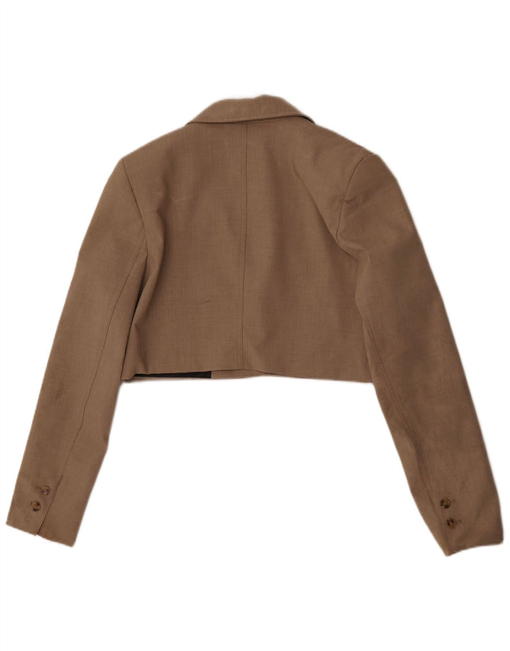 Zara Damen Bolerojacke UK 10 Small Braun