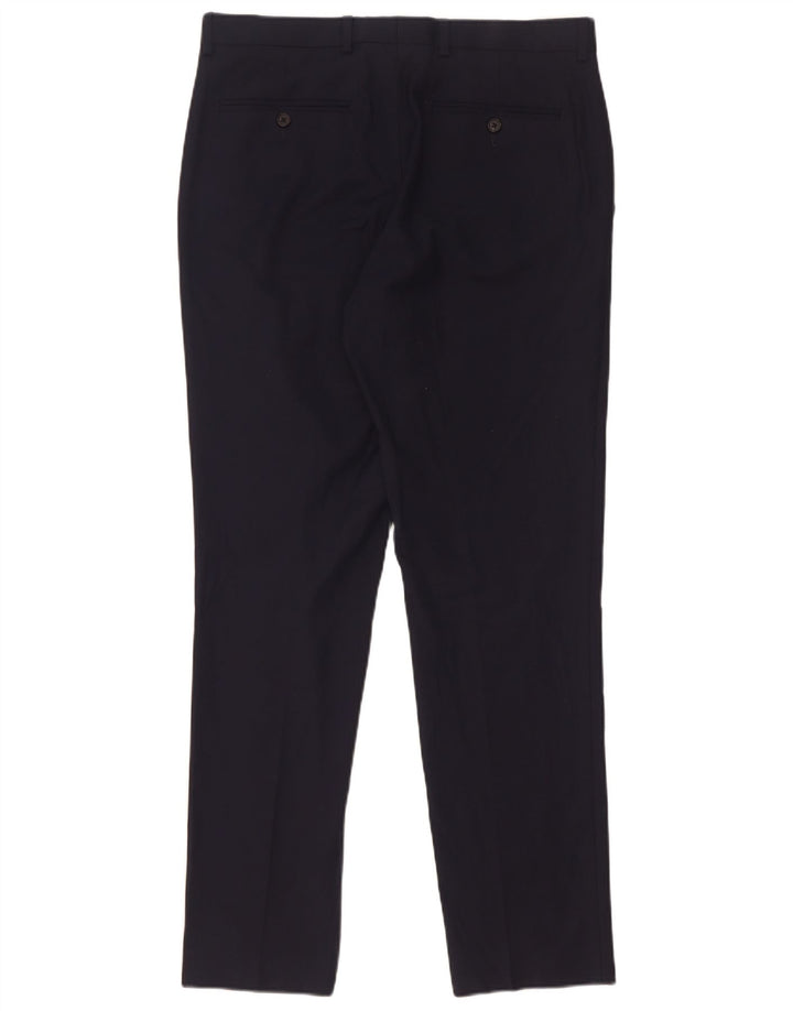 Marks & Spencer Herren-Anzughose in schmaler Passform, W32, L31, Marineblau, Polyester