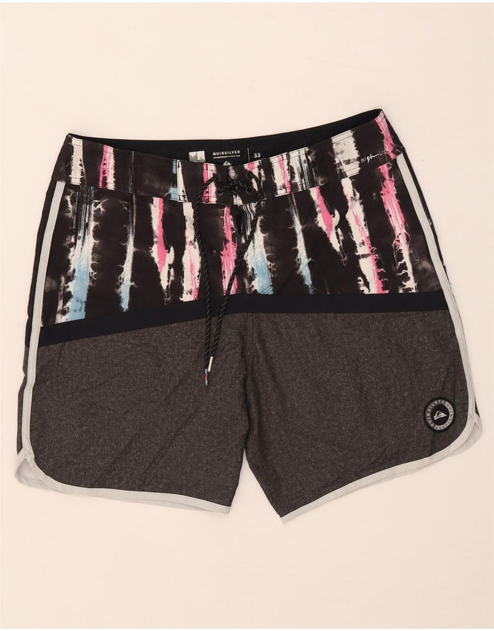 Quiksilver Herren-Badeshorts aus mittelgrauem Batik-Polyester