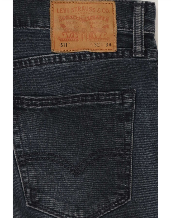 Levi's Herren 511 Slim Jeans W32 L26 Marineblau Baumwolle