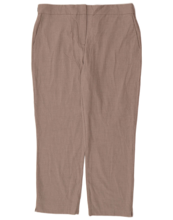 Zara Damen-Chinohose mit hoher Taille, schmal zulaufend, Größe 2XL, W34, L27, Beige
