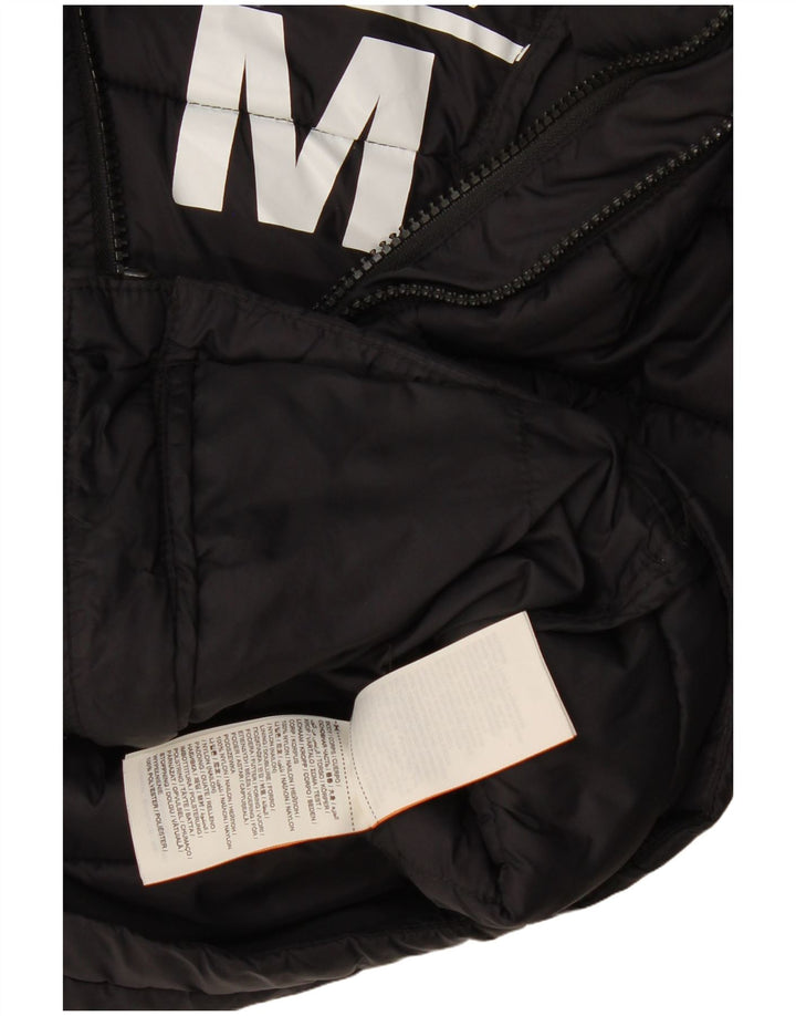 Superdry Wattierte Damenjacke mit Kapuze, UK 14, Mittelschwarz, Polyester