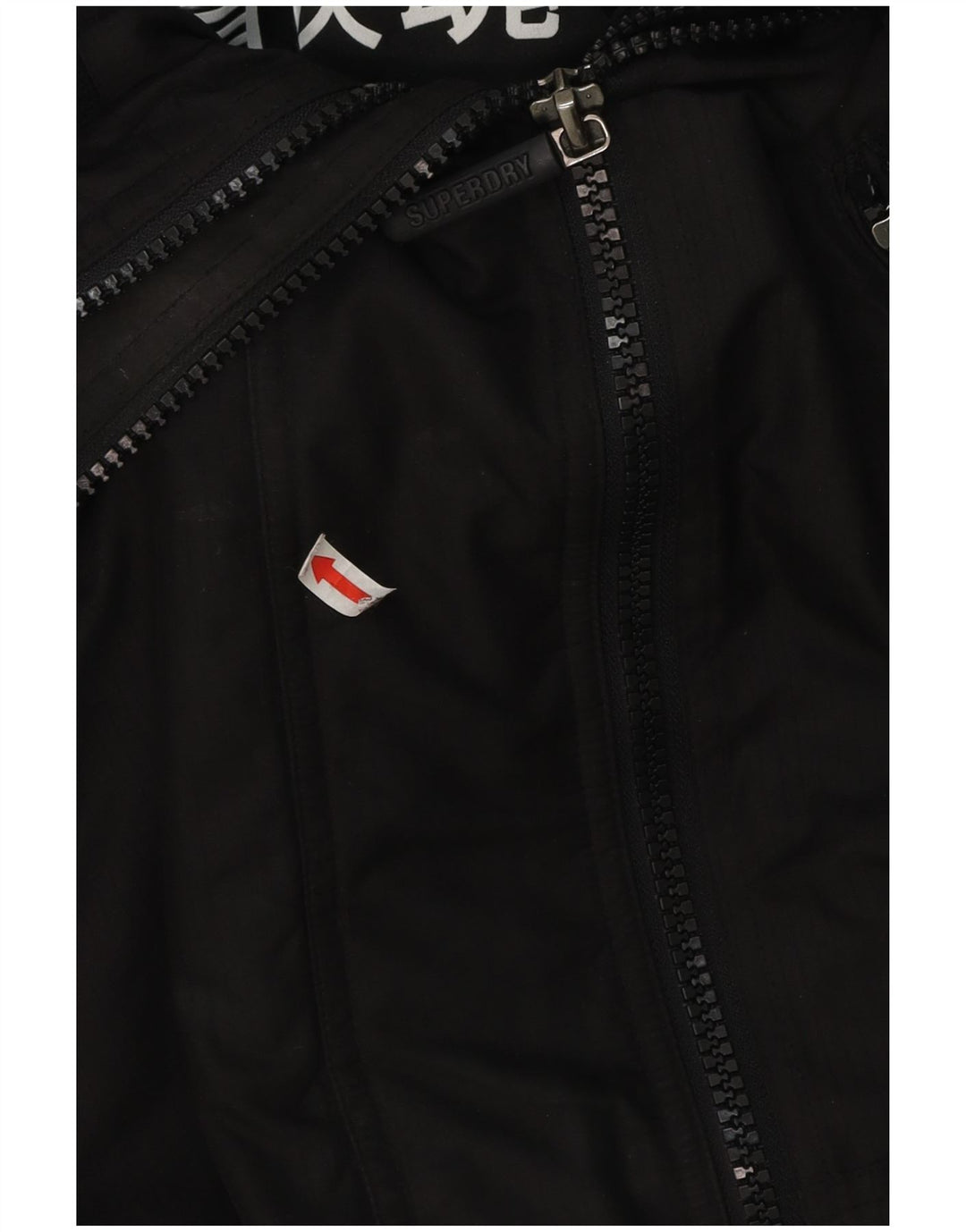 Superdry Herren-Windbreakerjacke mit Kapuze, UK 36, Größe S, Schwarz, Polyester