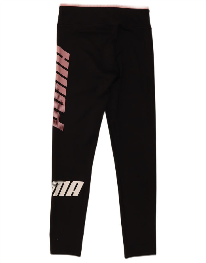 Puma Mädchen-Grafik-Leggings, 11–12 Jahre, schwarzes Polyester