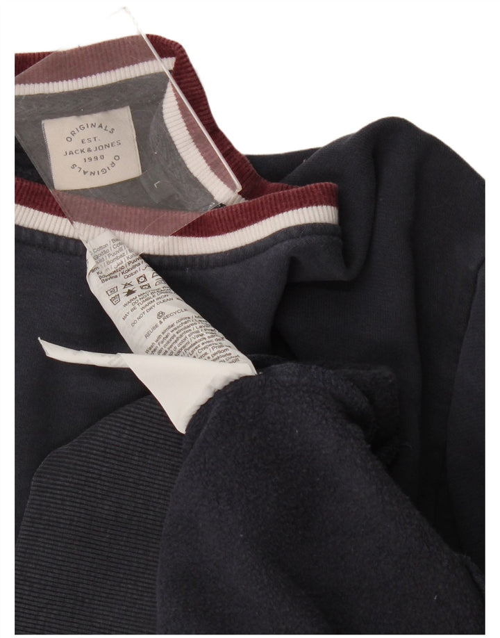 Jack & Jones Herren-Sweatshirt, Pullover, groß, marineblau, Baumwolle