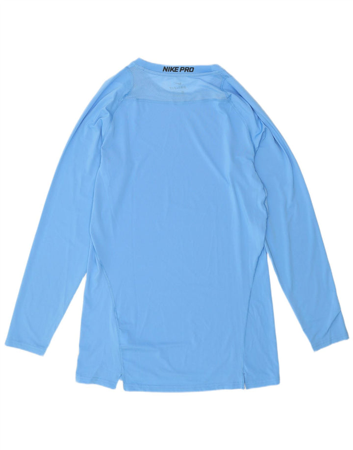 Nike Herren Dri Fit Top Langarm 2XL Blau Polyester