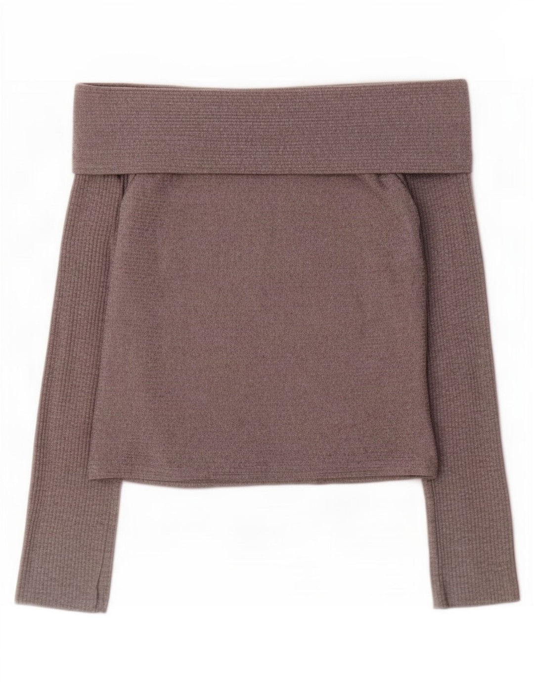 Zara Damen Trafaluc Off Shoulder Top UK 12 Mittelgrau