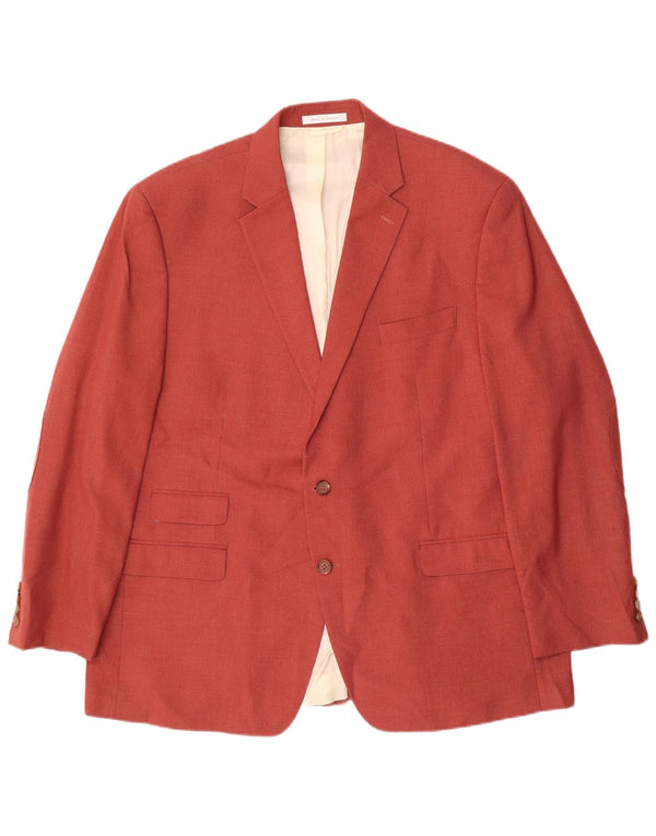 Ralph Lauren Herren-Blazer mit 2 Knöpfen, UK 48 3XL, rotes Polyester
