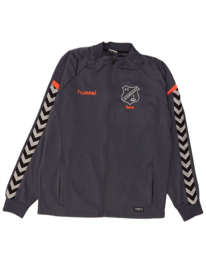 Hummel Herren-Trainingsanzugoberteil mit Grafik, Größe L, Grau