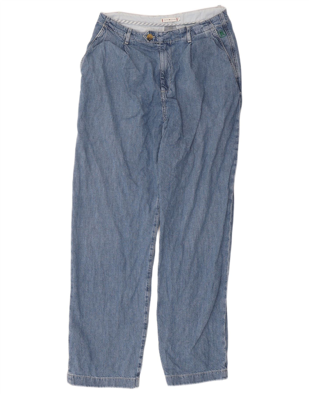 TOMMY HILFIGER Damen Straight Jeans EU 38 Medium W32 L31 Blaue Baumwolle