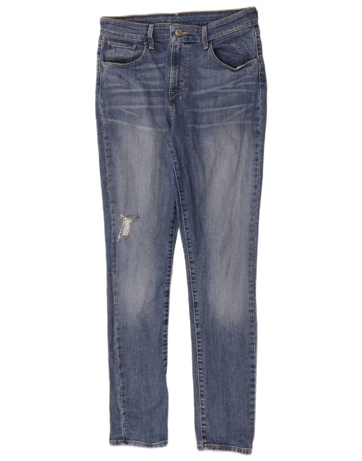 Levi's Damen Distressed Skinny Jeans W29 L30 Blaue Baumwolle