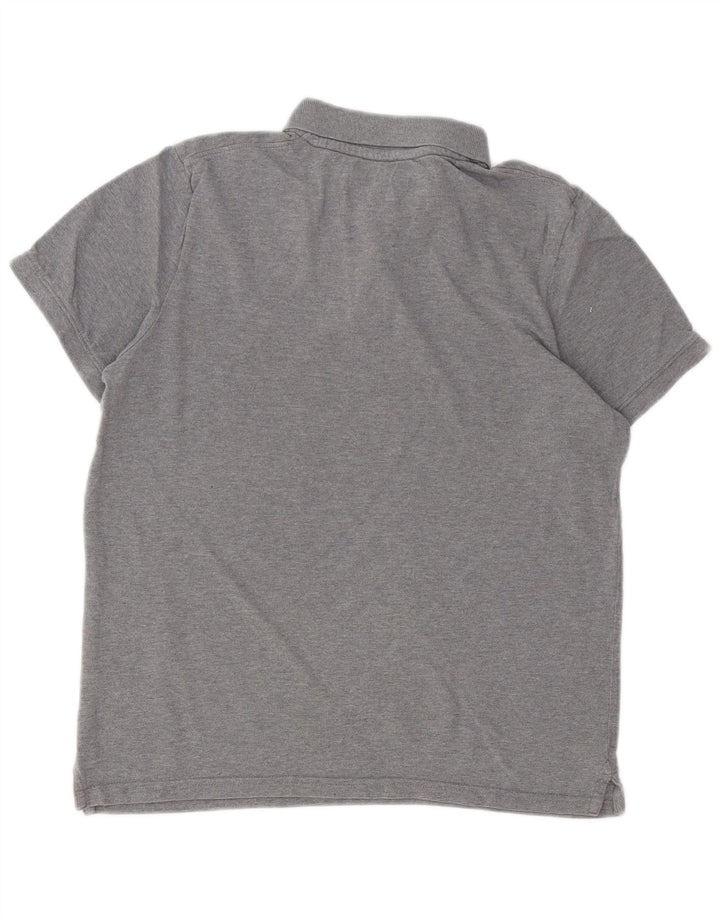 Jack & Jones Herren-Poloshirt aus mittelgrau gefleckter Baumwolle