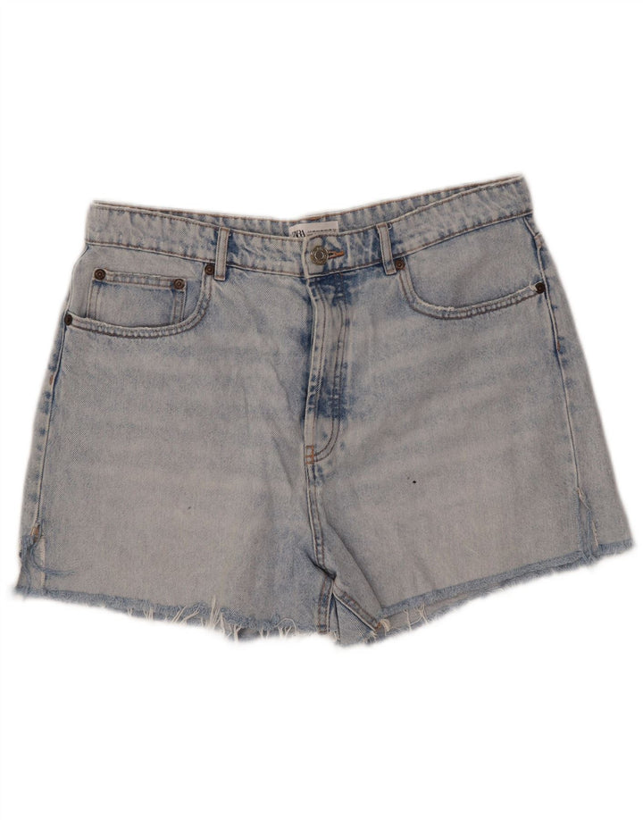 ZARA Damen Jeansshorts EU 46 2XL W36 Blau