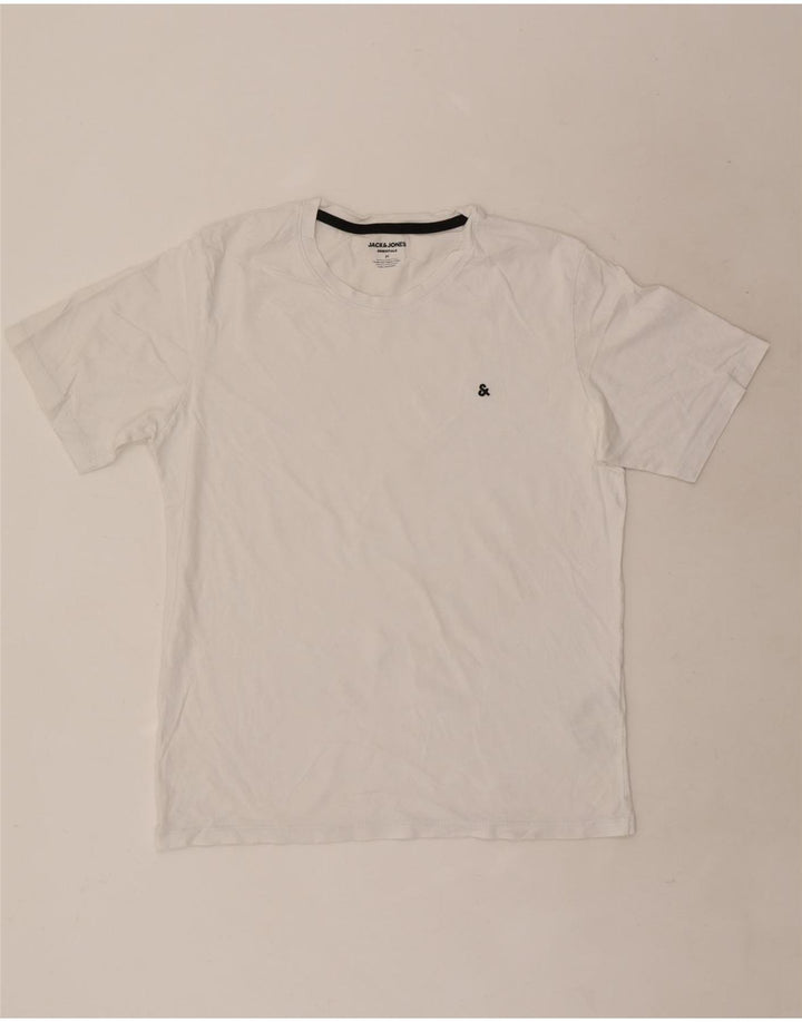 Jack & Jones Herren T-Shirt Top aus mittelweißer Baumwolle