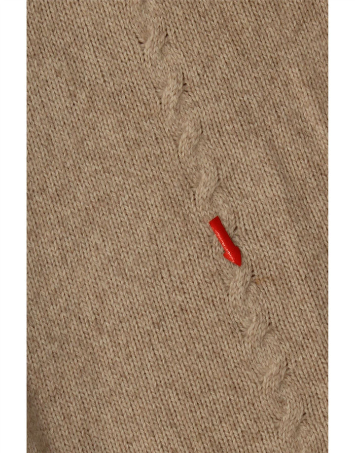 Massimo Dutti Damen-Strickjacke in Übergröße, Gr. 10, Größe S, Beige