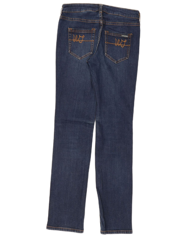 White Stuff Damen Straight Jeans UK 12 Medium W28 L30 Marineblaue Baumwolle