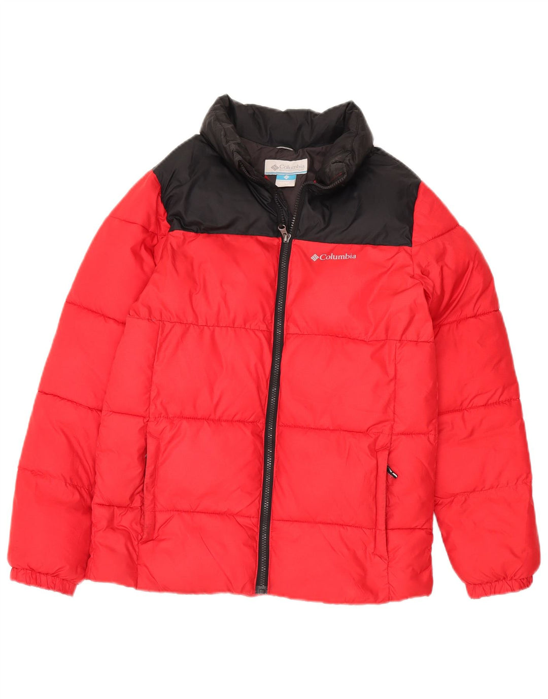 Columbia Wattierte Jacke für Jungen, 14–15 Jahre, groß, rotes Farbblock-Polyester