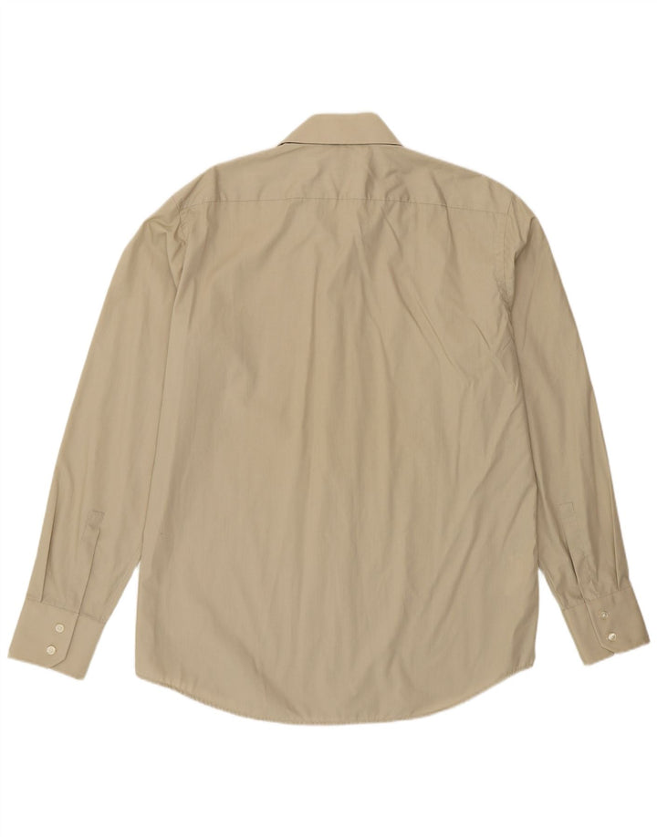 Hugo Boss Herrenhemd Größe 41 16 Große Khaki-Baumwolle