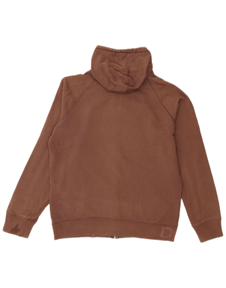 Diesel Womens Graphic Zip Hoodie Pullover Große braune Baumwolle