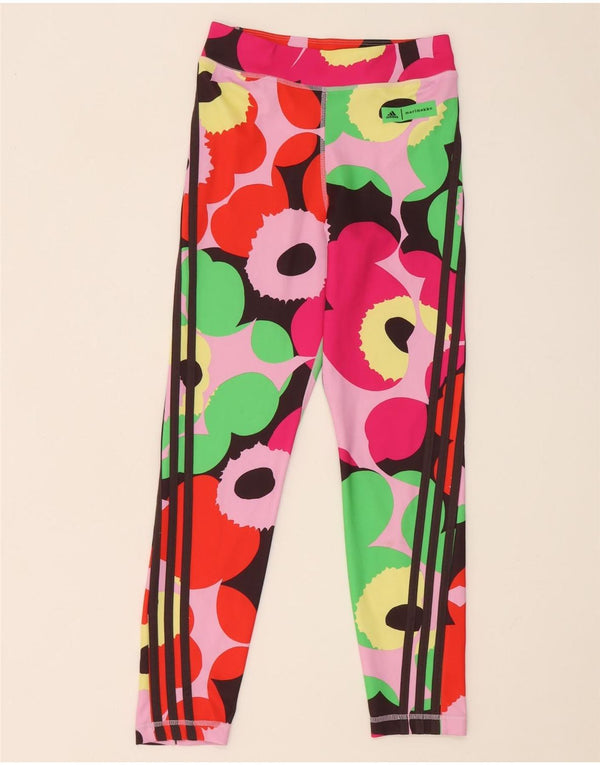 Adidas Marimekko Grafik-Leggings für Mädchen, 13–14 Jahre, mehrfarbig, geometrisch