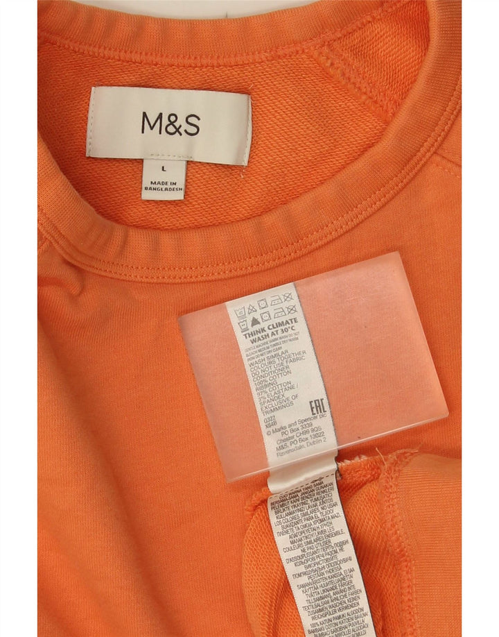Marks & Spencer Herren-Sweatshirt, Pullover, Größe L, Orange, Baumwolle