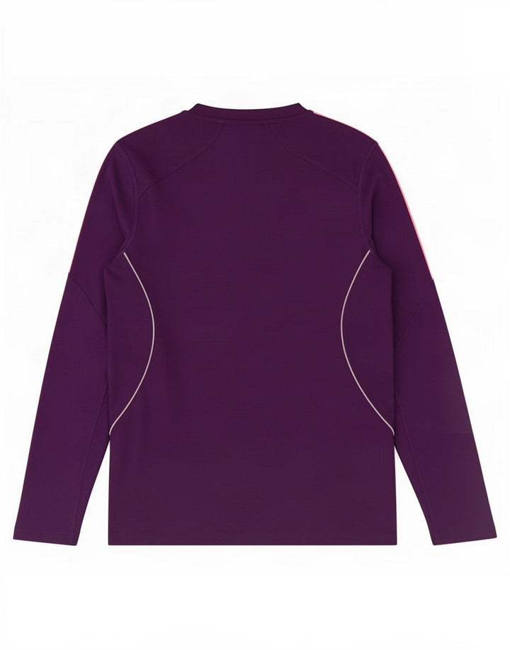 Adidas Damen Top Langarm UK 12 Medium Lila Polyester